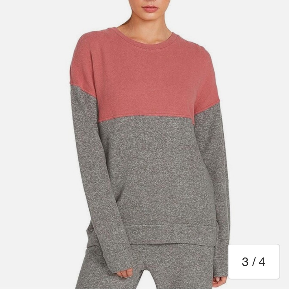 Volcom color block crew sweat set